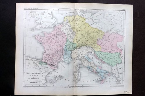 Cortambert 1852 HC. Empire des Francs au IXe siecle, epoque du demembrement 19