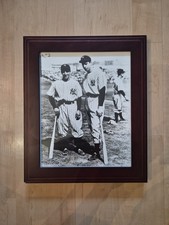 New York Yankees Rizzutto & Dimaggio Black & White Photo In Frame