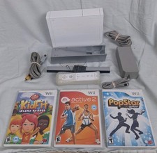 Nintendo Wii RVL-001 Video Game Console Bundle Tested  Working W Games Sports