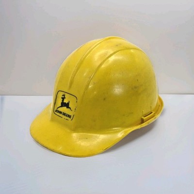 Gelber John Deere Sellstrom 690 Sell Gard Hard Hat Vintage Made In USA -ii