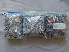 LEGO Konvolut, 3Kg grau gemischt