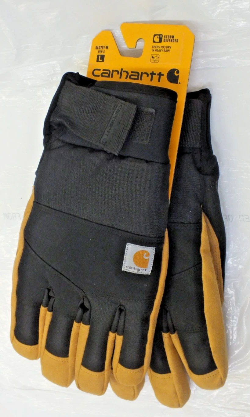 Carhartt GLO731-M Men's Storm Defender Insulated Secure Cuff Gloves Large NEW
