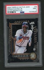 2024 Topps Cosmic Chrome X Cactus Jack Black Refractor Ronald Acuna Jr. PSA 9