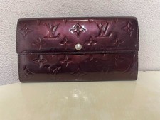 Authentique Portefeuille Louis Vuitton Monogramme Vernis Sarah Rouge Fauvist ...