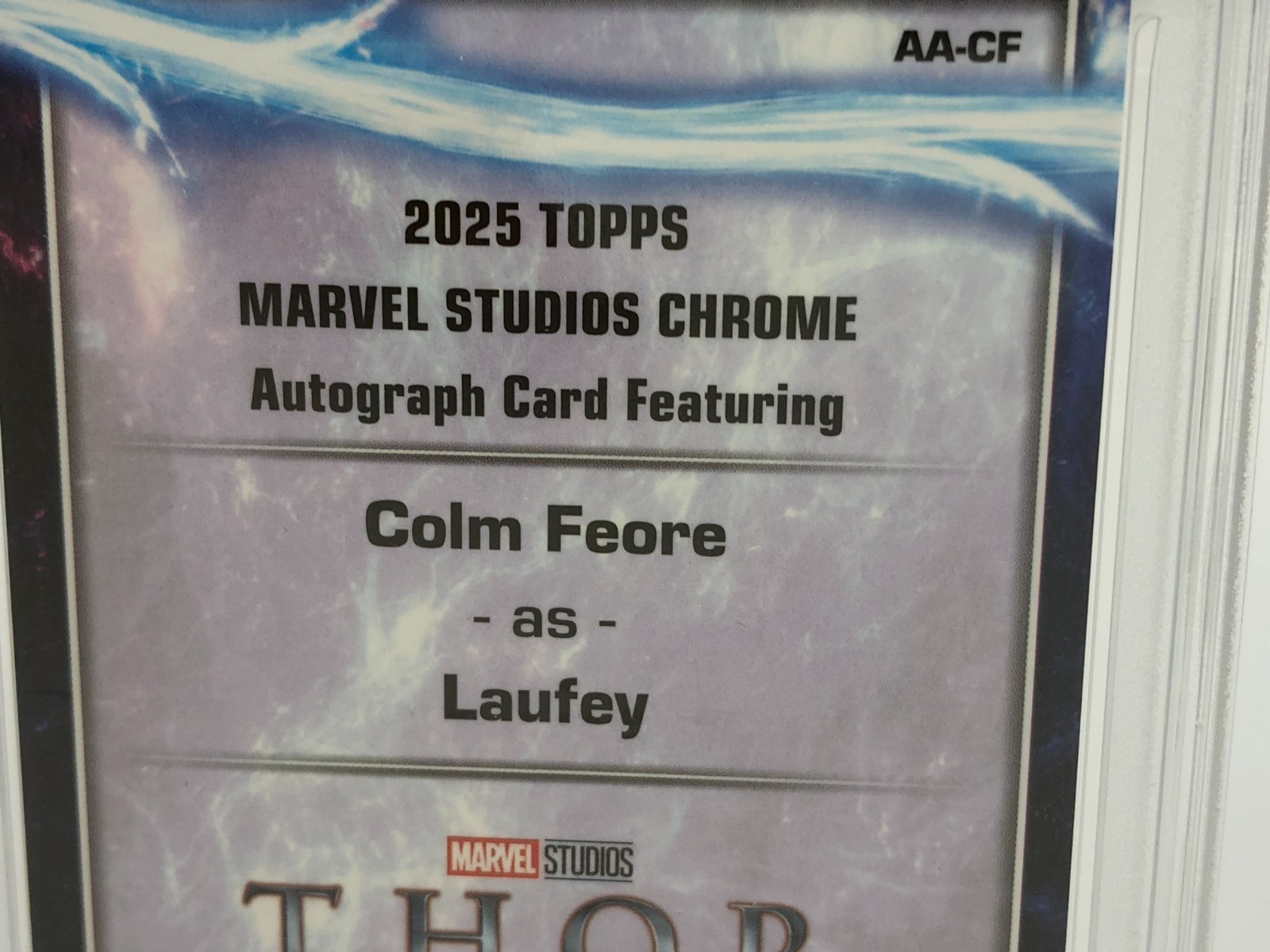 COLM FEORE AUTO card 2025 MARVEL STUDIOS as LAUFEY  THOR Movie MCU PSA MINT 9 view 12