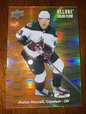 2023-24 Upper Deck Allure Color Flow Matias Maccelli Orange Yellow Coyotes Mint!