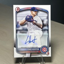 CADE HORTON 2025 BOWMAN AUTOGRAPH BASEBALL CUBS AUTO Q5698