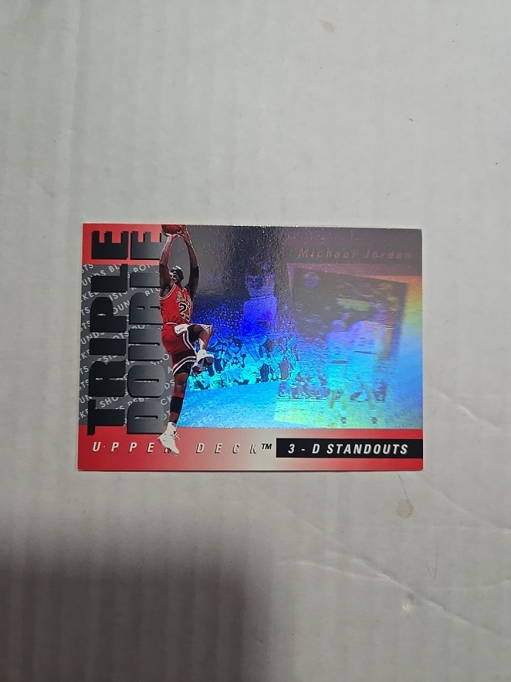 1993 Upper Deck Michael Jordan 3-D Standouts Triple Double Td2 Insert Bulls