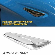 Right Passenger Side Fender Emblem Chrome Moulding for BMW 15-17 F25 X4 F26 X3