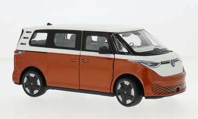 1:24 Welly 24119 VW ID.Buzz Orange White Volkswagen Electric Van Diecast NEW