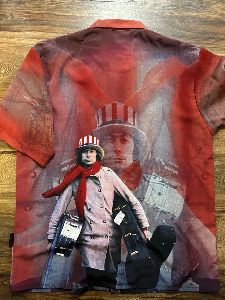Camisa De Colección Rolling Stones Charlie Watts Abotonada Manga Corta Libélula XL Foto 2 de 4