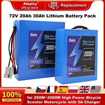 Aleaivy 72V 20Ah Electric Battery Lithium Battery Pack for 250W