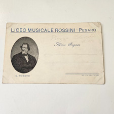 Orig 1800's Advertising Card Gioachino Antonio Rossini  Italian Composer