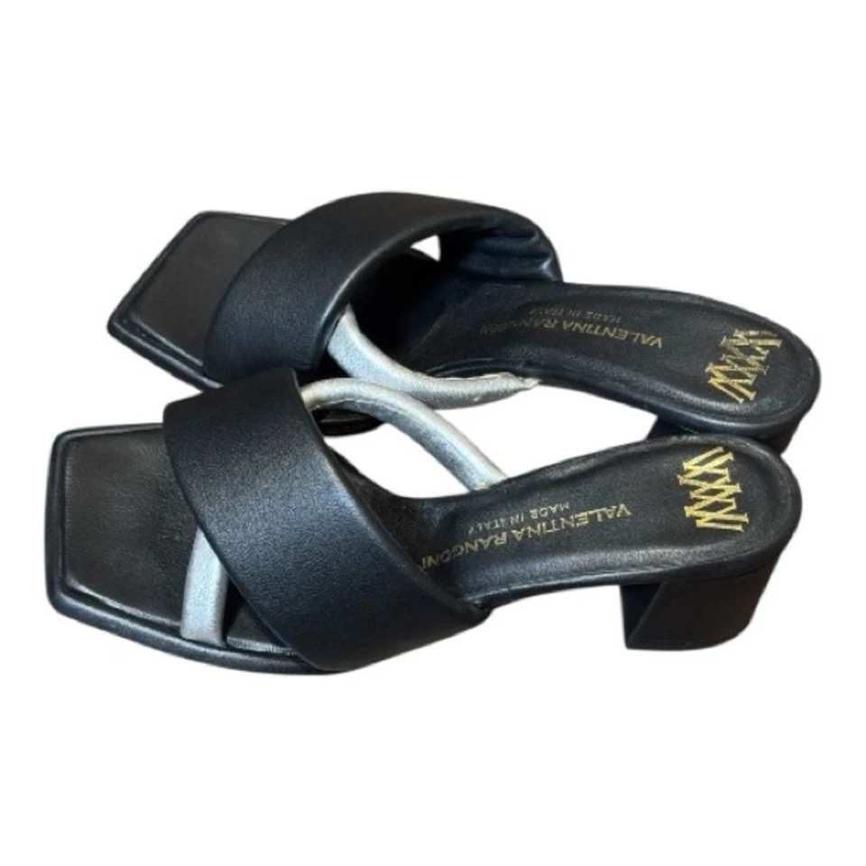 Sandalias negras para mujer Valentina Rangoni Darius Slides talla 7,5 M hechas en Italia Foto 4 de 4