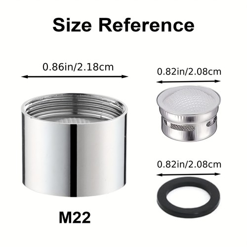 6-Pack Faucet Aerator 2.2 GPM – Regular Standard Bathroom Sink Replacement With Washers