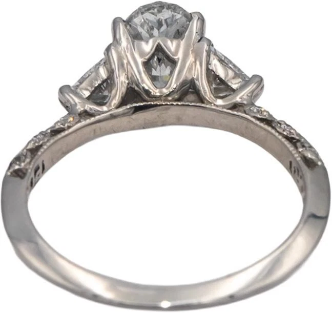 TACORI Platinum Diamond Engagement Wedding Ring 1.40CT w/ 1.05CT Center Size 6.5 Foto 3 de 4