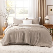 Litanika Light Coffee Oversized King Comforters Super King Size, 3 Pieces Lig...
