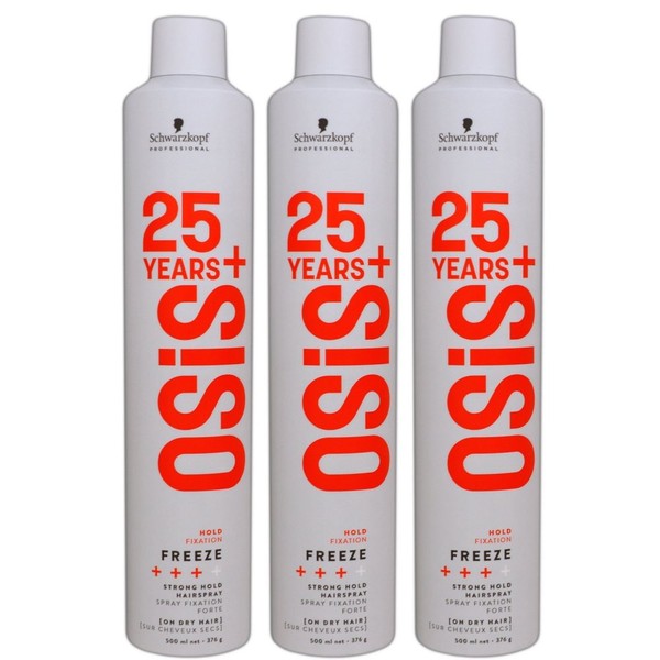 Schwarzkopf Osis Freeze 3 X 500 Ml Strong Hold Haarspray Set-image