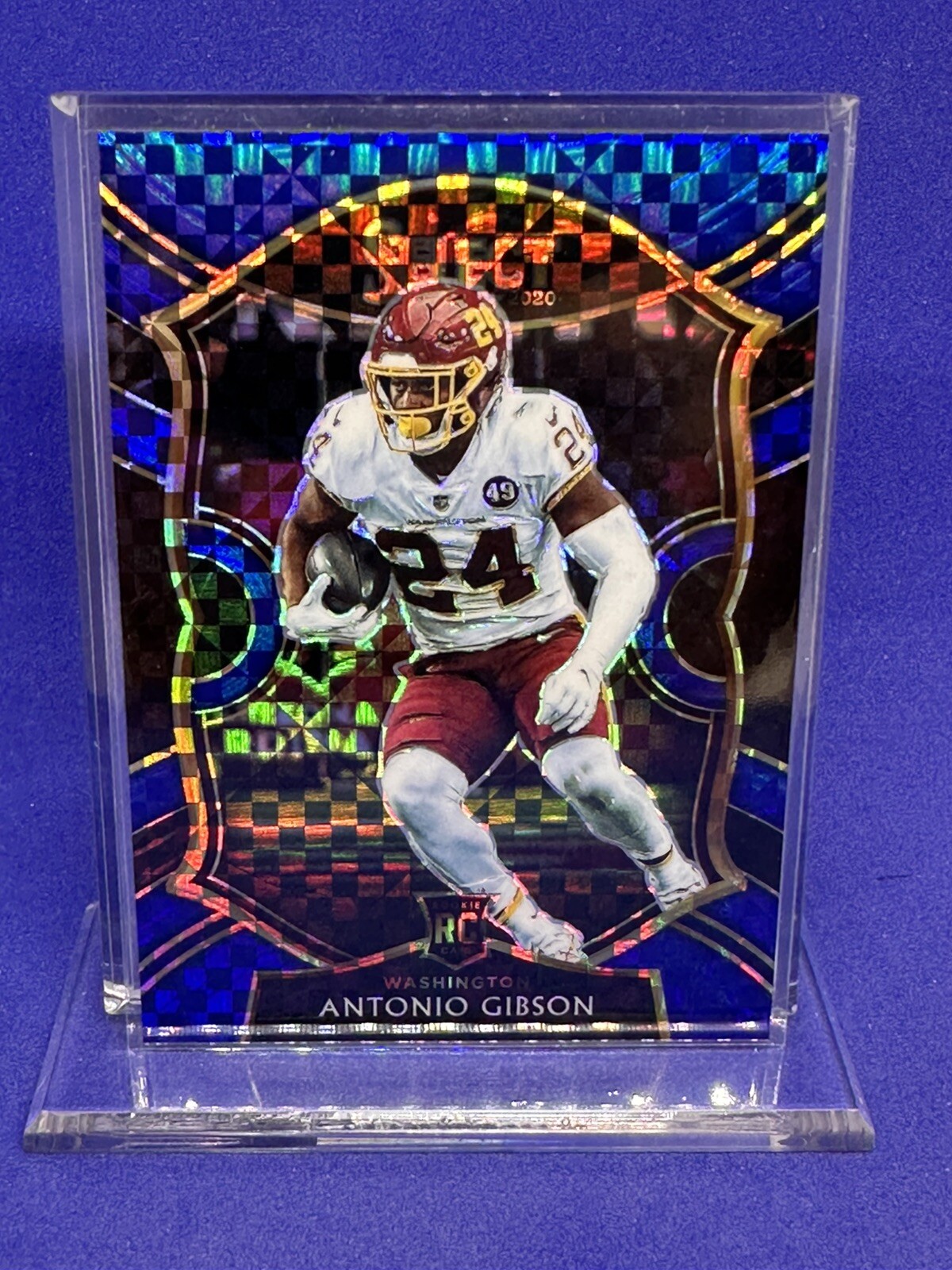 2020 Panini Select - Concourse Blue Prizm #72 Antonio Gibson /175 (RC)