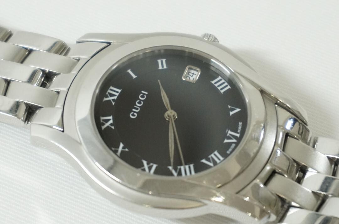 GUCCI 時計 5500M 35mm 箱・ベルト調節パーツ有り 男女兼用 【公式通販】
