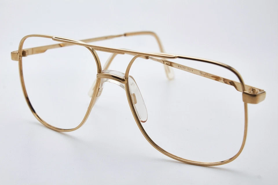 Gafas de aviador chapadas en oro vintage de los años 80 STROBLEN 858 gafas de gran tamaño Foto 2 de 4