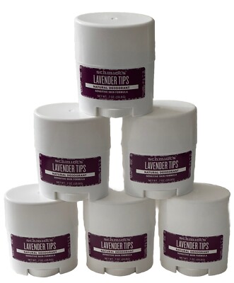 Schmidt's Lavender Tips Natural Deodorant Stick -Lot Of 6- 0.7oz As Pictured