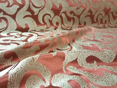 MARKENLOS Jacquard Möbelstoff Vorhang Gardinen Stoff Dekostoff Meterware Satin Glanz Nr.70