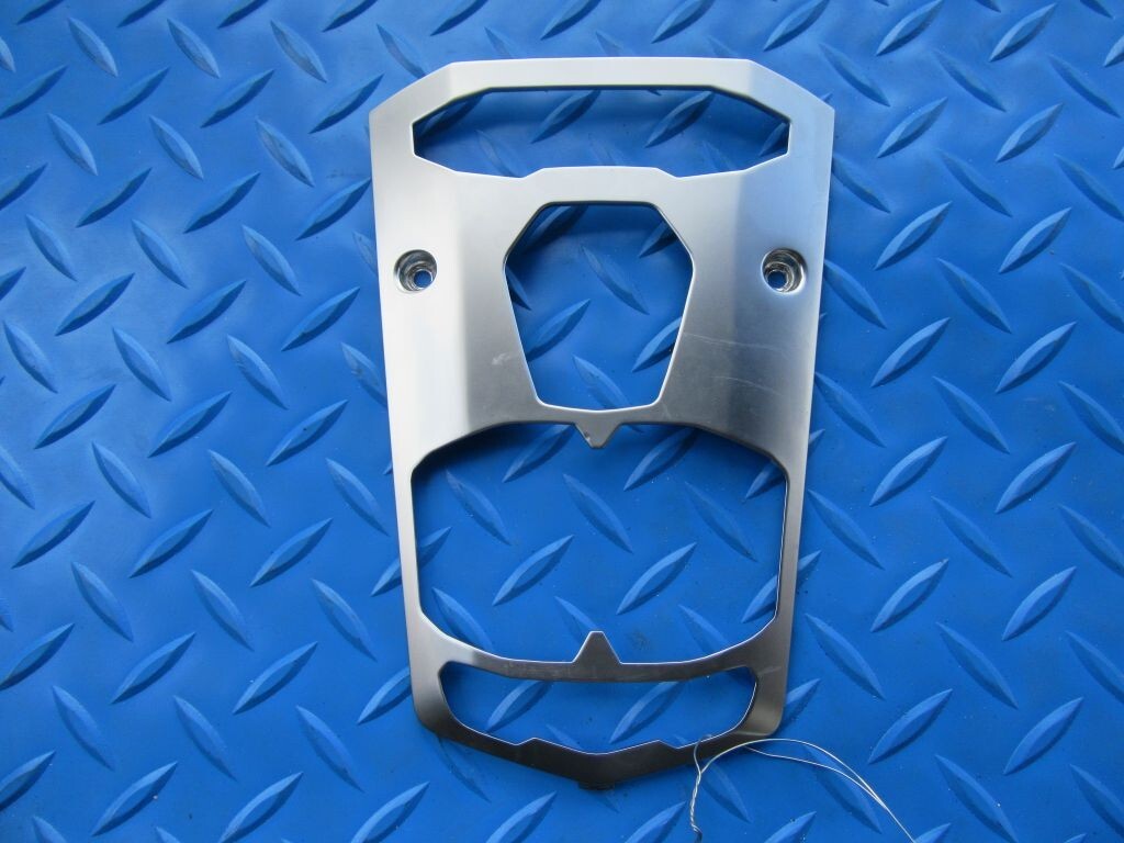 Lamborghini Aventador center console trim plate silver OEM #6779 