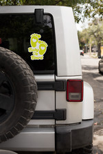 Colorful Baby on Board Footprints Stickers for Safety and Style - Waterproof