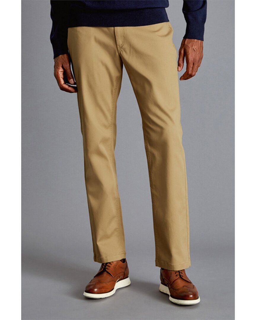 Мужские брюки приталенного кроя Charles Tyrwhitt с пятью карманами и текстурной отделкой W34l30