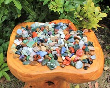 2 lb Assorted Tumbled Stones SMALL: Wholesale Bulk Lot Mixed Crystals
