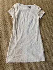 👗 CHAPS White Lace Dress – Size 8 – Cocktail / Bridal / Summer
