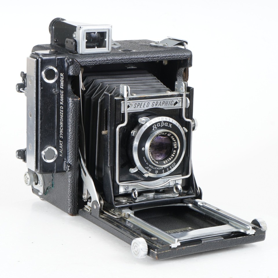 :Graflex Speed Graphic 2x3 Press Camera w/ Wollensak Raptar 101mm f/4.5 ...