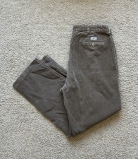 VTG Polo Ralph Lauren Corduroy Pants Mens 36x32 Brown Heavy Cords Flat Front 90s