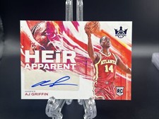 2022-23 Panini Court Kings AJ Griffin Heir Apparent Rookie Auto Sapphire #12/25*