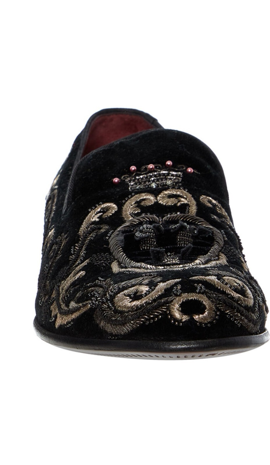 MEN'S DOLCE&GABBANA EMBROIDERED SLIP ON SHOES CHRISTIAN UK8 EU42 BNWB RRP £1684