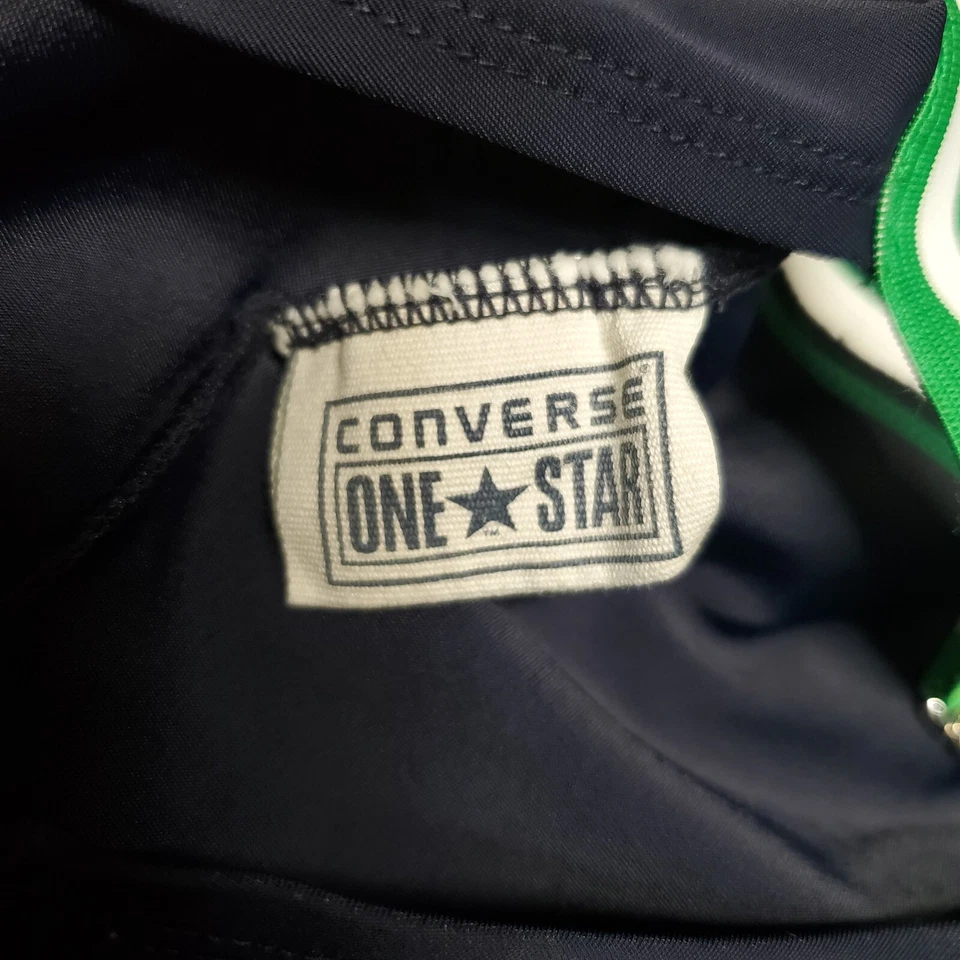 Traje de baño Converse One Star para mujer pequeño azul blanco verde cuerda halter de una pieza Foto 3 de 4