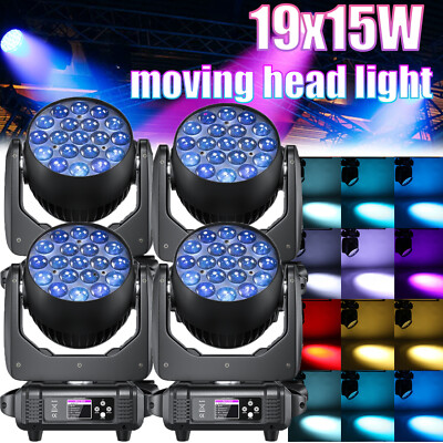 19LEDS 285W Wash Moving Head RGBW DJ Lichteffekt Bühnenlicht DMX Party SpotLicht
