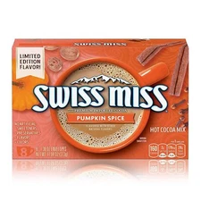 Swiss Miss PUMPKIN SPICE Hot Cocoa 8 Envelopes Chocolate Mix Real+Milk LIMITED