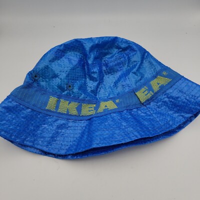 Ikea Bag KNORVA Bucket Hat Novelty Limited Edition Blue Frakta Bag Material 