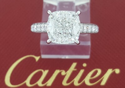 Cartier 1895 Cushion Diamond Solitaire Engagement Ring 4.03 ct Rtl 
