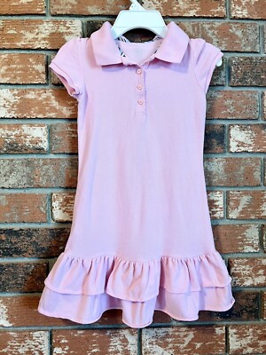 Oshkosh B'gosh Polo Dress Kidcore Light Pink 100% Cotton Size 6X/7 | eBay