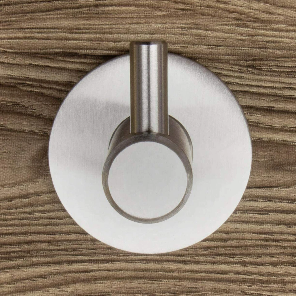 Ganci Appendiabiti Acciaio Inox Opaco adesivi Guardaroba per Cappotto - Immagine 2 di 4