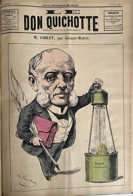 LE DON QUICHOTTE 1885 N° 573 Mr GOBLET   Lithografie Poster