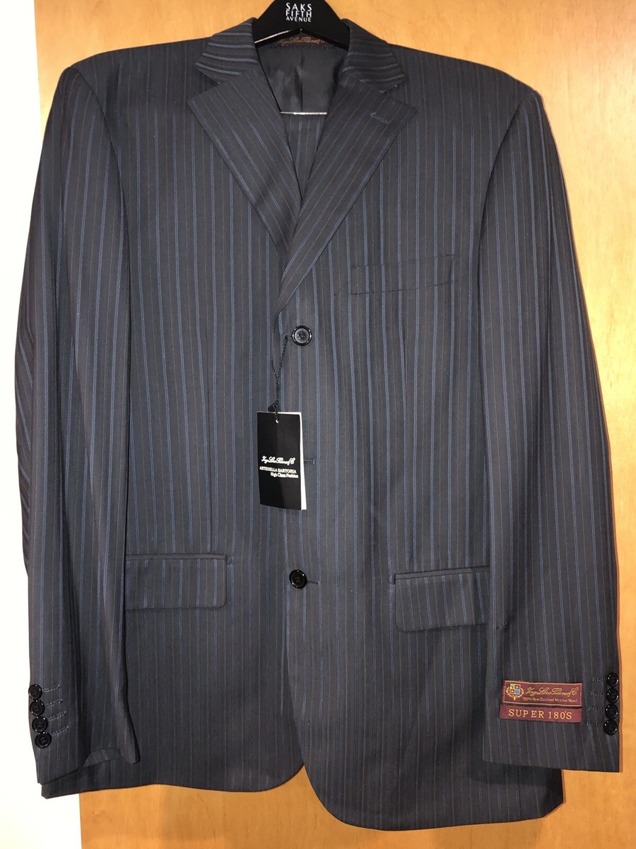 New Bespoke Loro Piana Sartedella Sartoria Super 180s US Sz 46