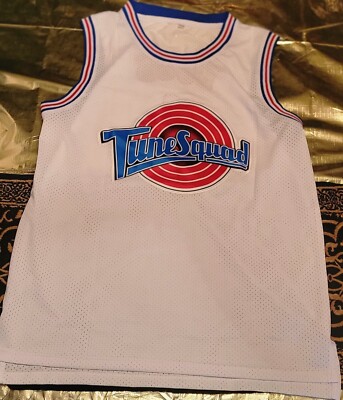 Looney Tunes White Tune Squad Bugs Bunny #1 Basketball Jersey L