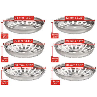 3 Count Siebkorb Für Spülbecken Edelstahl -Abflus Produktbild-Vorschau 8