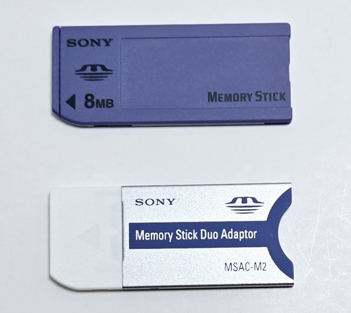 Original Sony memory Stick Duo Adaptor MSAC-M2 With 8MB Card & Remote RMT-814 - Picture 4 of 4