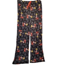 Naruto Shippuden Men Sleep Pants Black With Naruto Print  Drawstring Waist 2XL