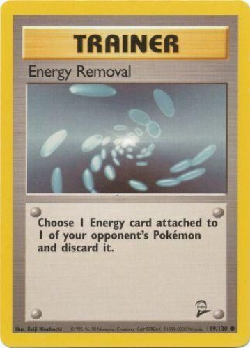 Pokemon Card - Base 2 Set 119/130 - ENERGY REMOVAL (common) - NM